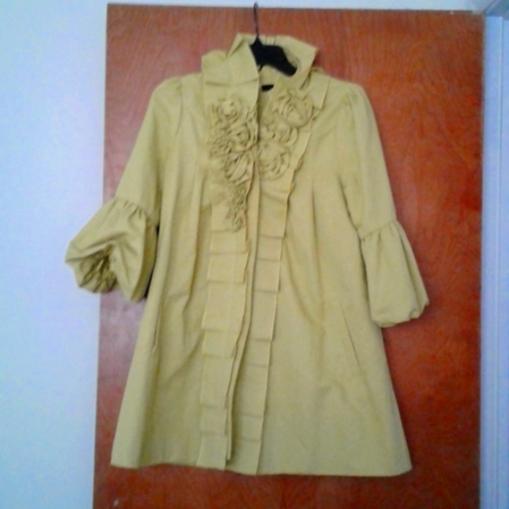 Chartreuse Aline trench